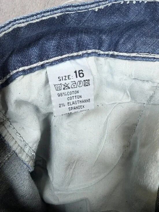 Liuces Jeans Womens Size 16 Slim Fit Laced Rhinestones Low Rise Western Cowgirl - Picture 10 of 10